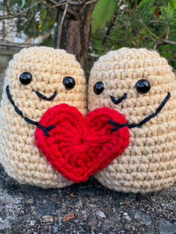 Hand Crocheted Emotional Support Cuddling Potatoes